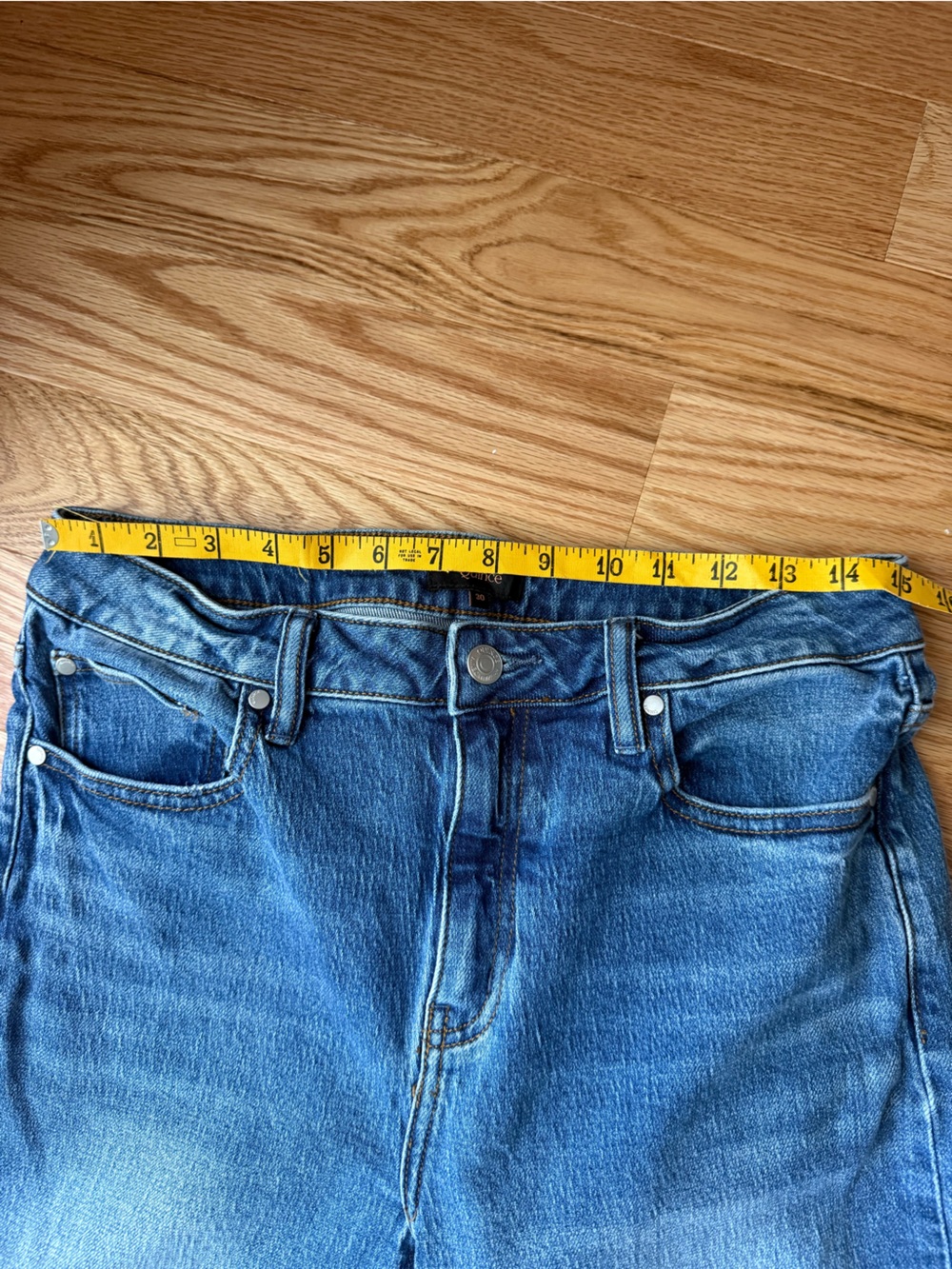 Quince Bella Stretch Wide Leg Jean Atlantic Blue 28" Inseam - Size 30 - Picture 10 of 11